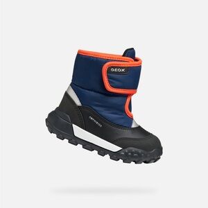 Geox TREKKYUP Abx Toddler Navy and Red Snow Boots